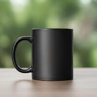 Simple blank coffee mug template for adding your designs photo