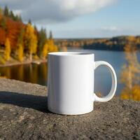 Ready-to-design coffee mug mockup template photo