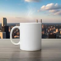 Unbranded coffee mug mockup for adding your custom touches photo