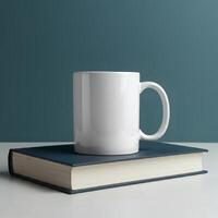 Blank canvas mug template for personalized designs photo