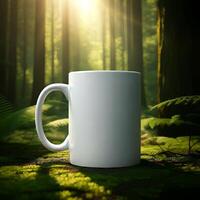Simple coffee mug mockup ready for your design projects photo