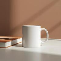 Customizable coffee mug mockup for your unique creations photo