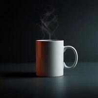 Blank coffee mug template for custom logo placement photo