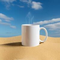 Coffee mug mockup to showcase your design ideas photo