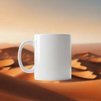 Coffee mug mockup, ideal for showcasing custom branding photo