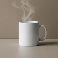 Blank coffee mug mockup to display your custom designs photo