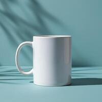 Plain coffee mug template for your creative designs photo
