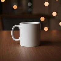 Coffee mug mockup, perfect for adding custom designs photo