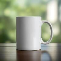 Minimalist coffee mug mockup for custom designs photo