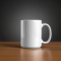 Unbranded coffee mug mockup to apply your designs photo