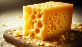 Cheese crafted with a luscious smooth texture photo