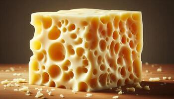 Cheese infused with a deep, smooth texture photo