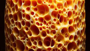 Cheese exuding its signature smooth texture photo