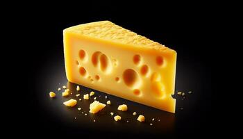 Cheese crafted with focus on smooth texture photo
