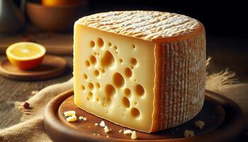 Cheese celebrated for its smooth, rich texture photo