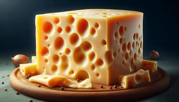 Cheese defined by a silky smooth texture photo