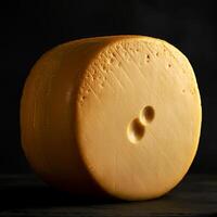 A cheese highlighted by smooth texture photo