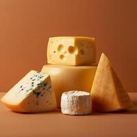 Cheese that boasts a creamy consistency photo