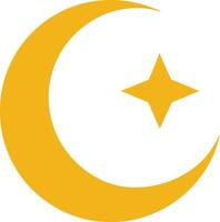 The crescent and star is a symbol of islam vector