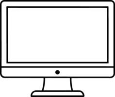 A computer monitor with a blank screen vector