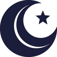 The crescent and star is a symbol of islam vector