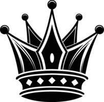A black and white crown on a white background vector