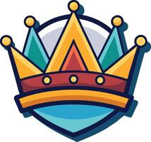 A crown icon with a crown on top vector