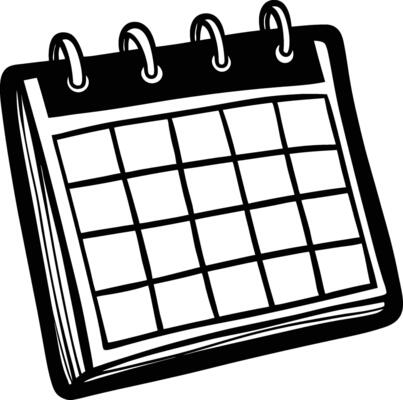 Calendar Black And White Vector Art, Icons, and Graphics for Free Download