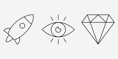 Mission vision values icon design. Organization mission vision values icon design . vector