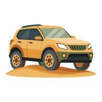 crossover car desert sand color illustration design on white background vector