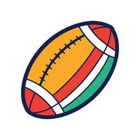 Minimalist American Football Ball Design for Apparel Graphics vector