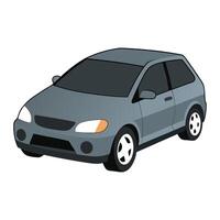 crossover car charcoal grey color illustration design on white background vector