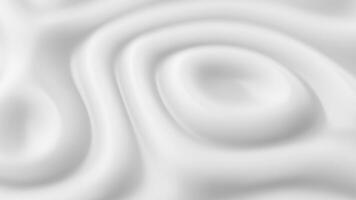 White color wallpaper milky fluid plastic jelly-like substance liquid creates abstract motionbizarre 3d animation shapes milk liquid background ads presentation backdrop. Art gradient waving effect video