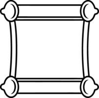 A scroll with a scroll in the middle and a scroll on the side vector
