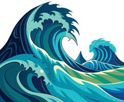 A cartoon illustration of a large wave vector