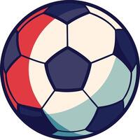 A soccer ball with the flag of france on it vector