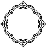 A black and white ornate frame with a white background vector
