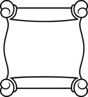 A scroll with scroll design and scroll border vector
