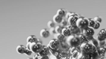 Seamless 3D render animation abstract silver metallic gray morphing slow motion moving molecules metaballs meta balls monochrome art bubbles spheres liquid metal mercury background backdrop wallpaper video