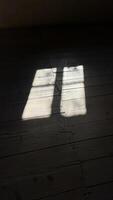 Sunlight from the window through the ancient windows in the castle, view from the inside. Poland photo