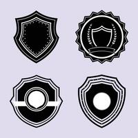 Black and white emblem or badge designs vector