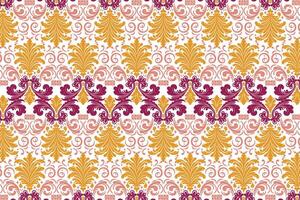 Seamless Abstract Floral Pattern with Daisies and Paisley Elements for Textile and Fashion Applications vector