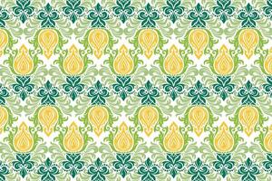 Seamless Abstract Floral Pattern with Daisies, Paisley, and Botanical Elements for High-End Textile, Fashion, and Wallpaper Design vector
