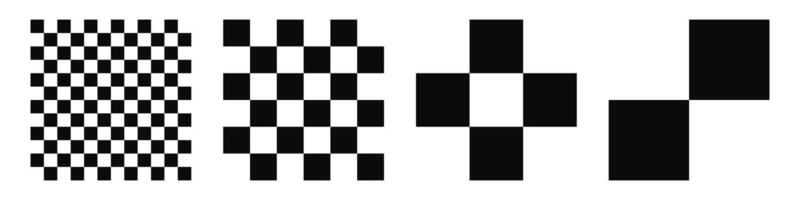 A black and white image of a line of squares vector