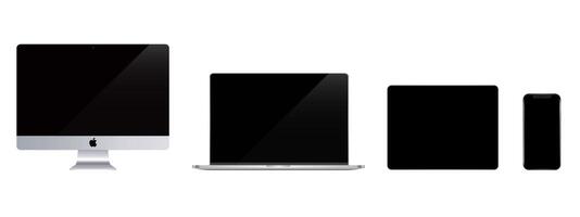 A set of four different types of electronic devices vector
