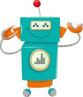 cartoon funny robot or android fantasy character vector