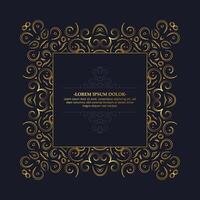 Luxury calligraphy ornament frame line design vector