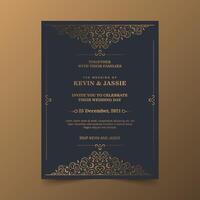 Luxury Invitation card design vintage style vector