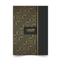 cover of elegant pattern motif in gold color vector