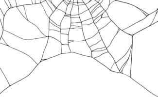 Spiderweb Halloween Frame design for Autumn decorations, hand drawn illustration on white Background with copy space vector